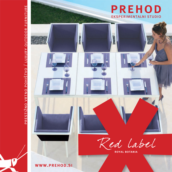 Vrtno pohištvo Prehod 2010 kolekcija Red Label