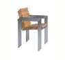stol NATAL TEAK, fiksni, nalagalni, kovina - tikov les, TR01418 stol NATAL TEAK, fiksni, nalagalni, kovina - tikov les, TR01418