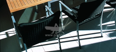Stol ALUSION, kovina-pletivo